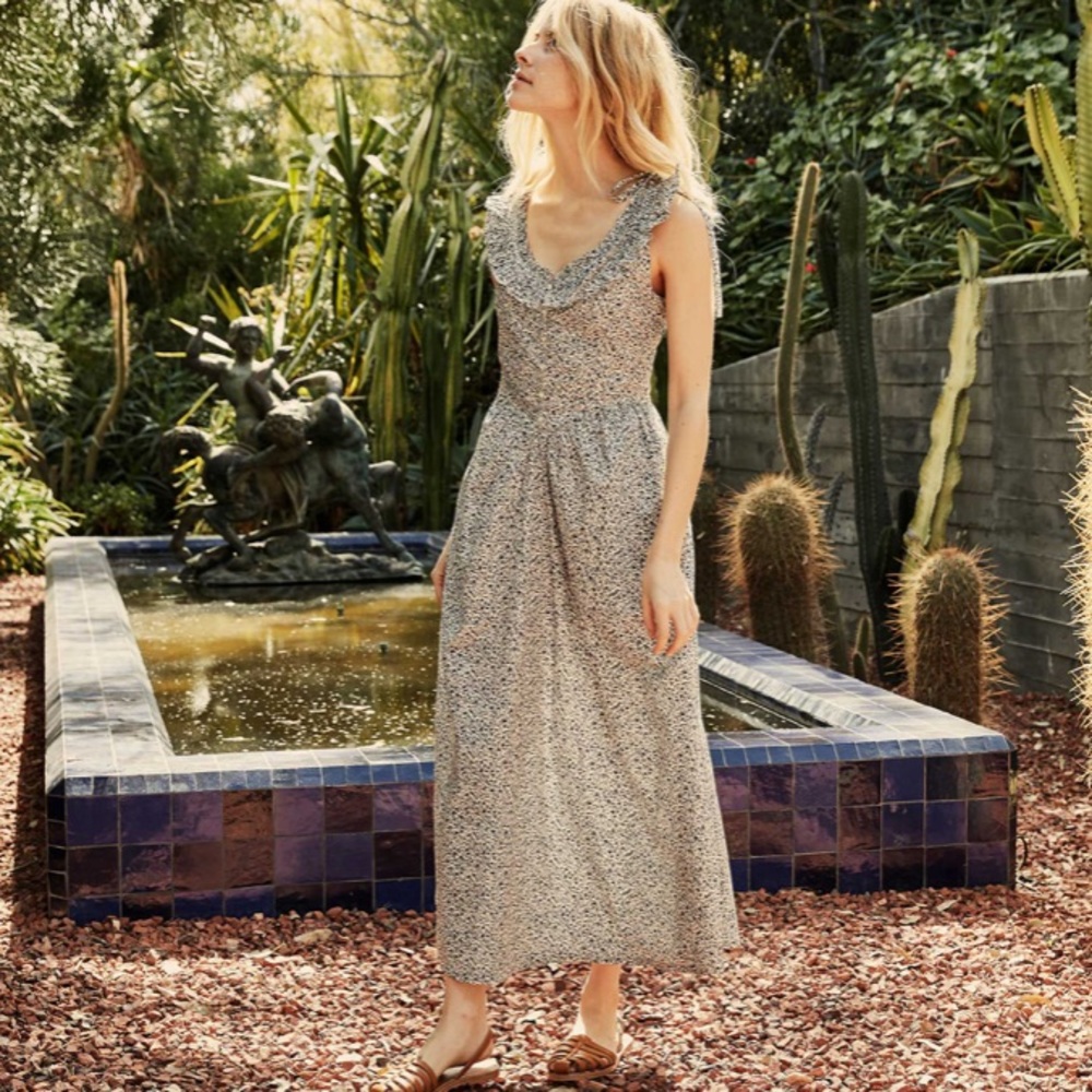 Down Mandarin Dress Small